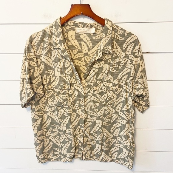 Beachgold~Anthropologie | Shania Buttondown Top Size Large - Picture 2 of 9